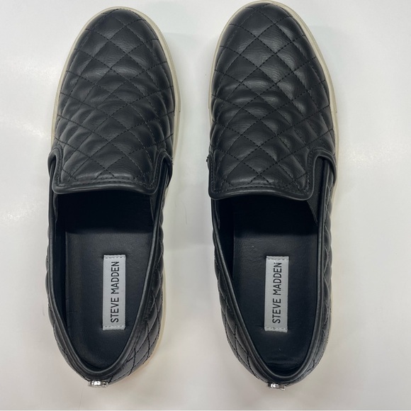Steve Madden Black Quilted Loafers SZ‎ 11 - Picture 1 of 7